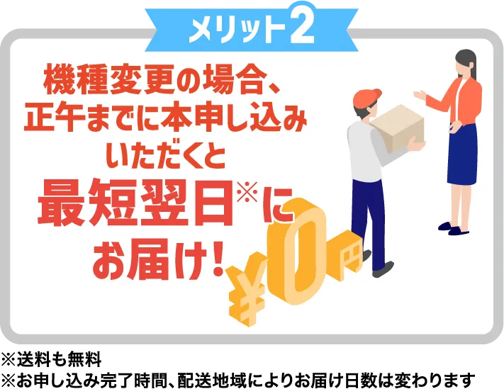 メリット2 即日発送で送料無料